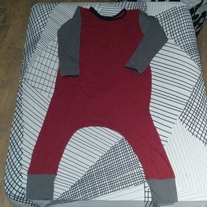 Gigi and Max Long Sleeve Maroon Romper